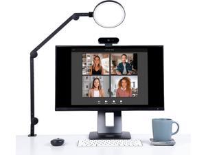 Lume Cube Edge LED Desk Light | Remote Work Swing Arm Desk Lamp with Clamp | Video Conferencing lighting, Zoom Webcam, Task Light, Drafting Light, Table Lamp | Adjustable Brightness, Color Temperature