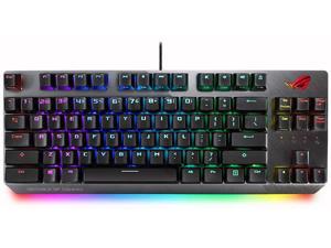ASUS RGB Mechanical Gaming Keyboard - ROG Strix Scope TKL | Cherry MX Brown Switches | 2X Wider Ctrl Key for FPS Precision | Gaming Keyboard for PC, Black