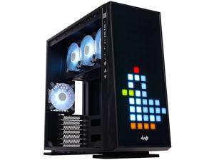 Gaming Edition computer case,309GE EATX/EEB Mid Tower with 4 ARGB Fan, Black