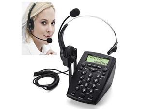 Call Center Telephone with Headset, Phone with Noise Cancellation Headset and Dialpad