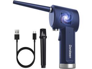 DOROBEEN Compressed Air Duster, Cordless Portable Rechargeable Compressed air, 33000 RPM Electric Air Duster for Computer Keyboard Electronics Cleaning, Built-in Battery,Reusable Compressed Air (Blue)