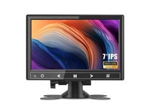 7 inch Small HDMI Monitor, 1024x600 Resolution Small 1080P Portable IPS Monitor with Remote Control with Built-in Dual Speakers HDMI VGA Input for Gaming CCTV Raspberry Pi PC (7 inch IPS)