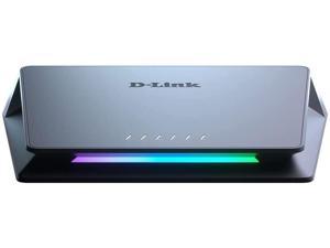 D-Link 6-Port 10GB & 2.5GB Unmanaged Gaming Switch with 1 x 10G, 5 x 2.5G - RGB Lights, Multi-Gig, Network, Fanless, Plug & Play