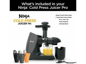 Ninja JC101 Cold Press Pro Compact Powerful Slow Juicer with Total Pulp Control