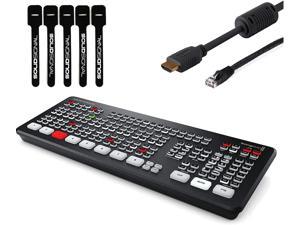 Blackmagic Design ATEM Mini Extreme HDMI ISO Live Stream Switcher Bundle with 6 HDMI Cable 7 Cat5e Cable and 5Pack of Solid Signal Cable Ties SWATEMMINICEXTISO