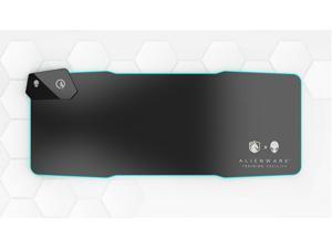 Alienware 15W Wireless Charging Luminous Mouse Pad Oversized RGB Fabric Esports Gaming Wrist Pad  314 X 118 inch  Black