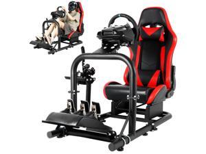 G920 Gaming Simulator Cockpit with Seat Racing Steering Wheel Stand with Shifter Lever Fits for Logitech G25 G27 G29 G920G923 Thrustmaster T300RS TX Fanatec PC PS4 Xbox Without Steering wheel pedal
