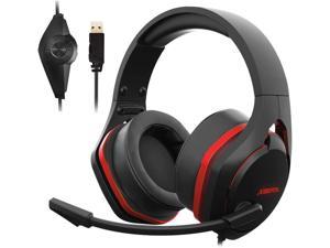 XIBERIA V22 Gaming Headset for PC Strong Bass Virtual 71 Sound USB Headphones with Noise Cancelling Microphone RGB Lights Plug  Play for Laptops Computers