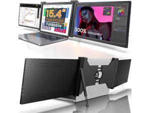 Triple Portable Monitor for Laptop 154 Laptop Screen Monitor Extender for Dual Monitor Display FHD HDMI USB C TriScreen 2 Monitor PlugPlay Clip on 15619 Windows Mac Laptop