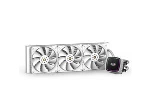 PCCOOLER DE360 CPU Liquid Cooler with ARGB Dual Pump and Powerful Cooling Fans,360MM AIO Water Cooling System Liquid Cooler TDP 310W CPU Cooler for Intel LGA115X/1200/1700/20XX,AMD AM3/AM4/AM5,White