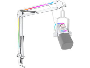 FIFINE Gaming Microphone Kit, XLR/USB Dynamic PC Microphone with Boom Arm for Podcast Recording, RGB Streaming Mic Set, Tap-to-Mute, Mix Control, Headphone Jack - White FIFINE Gaming Microphone Kit, XLR/USB Dynamic PC Microphone with Boom Arm for Podcast Recording, RGB Streaming Mic Set, Tap-to-Mute, Mix Control, Headphone Jack - White