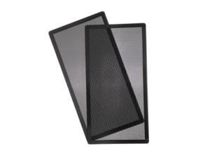 287mm 140mm x 2 PC Fan Dust Mesh Filter PVC Computer PC Case Dust Proof Filter Cover Magnetic Black 2-Pack