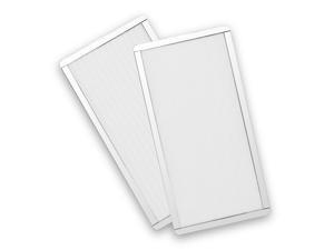 287mm 140mm x 2 PC Fan Dust Mesh Filter PVC Computer PC Case Dust Proof Filter Cover Magnetic White 2-Pack