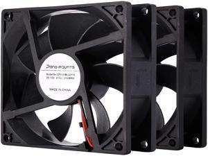 2 Pack 90mm 92mm 12V DC Computer PC Fan 2 Wire 3pin Cooling Fan for Computer Case Cooler 2000RPM