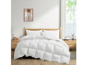 All Season 100% White Down Fiber Comforter with Cotton Shell 300TC