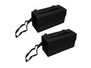 OIAGLH 2X 80 Slots Large Capacity Folding Marker Pen Case Art Markers Pen Storage Carrying Bag Black