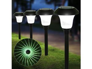 Outdoor Solar Pathway Lights 8 Packs, Garden Waterproof Landscape Lighting, Auto On/Off Solar Powered JAENFONGLED Lighting for Garden Yard Walkway Stakes Lawn Patio Cool White