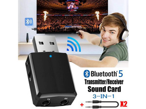 JAENFONG Bluetooth Receiver Transmitter Mini Stereo Bluetooth 5.0 Audio AUX RCA USB 3.5mm Jack For TV PC Car Kit Wireless Adapter