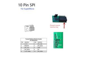 1PC 10Pin SPI TPM 2.0 Module  Trusted Platform For SuperMicro AOM-TPM-9670V