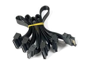 15Pin SATA Power Supply Splitter Cable Hard Drive 1 Male to 5 Female Extension Power Cord for DIY PC Sever Wire