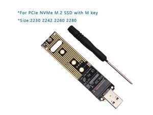 M.2 NVMe to USB 3.1 SSD Adapter PCI-E to USB-A 3.0 Internal Card 10Gbps USB3.1 Gen 2 for Samsung 970 960/For Intel M2 NVMe SSD