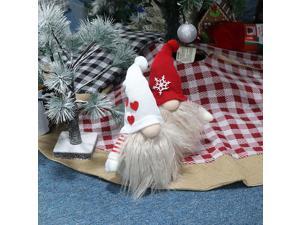 Christmas Gnomes Tomte Scandinavian Swedish Santa Decorations Elf with Knitted Hats for Xmas Holiday Ornaments Home Deocr 2 Pk  Big Beard