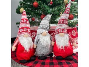 Sakura Christmas Gnomes Tomte Scandinavian Swedish Santa Decorations Elf with Knitted Hats for Xmas Holiday Ornaments Home Deocr 3 Pk  208 Inch