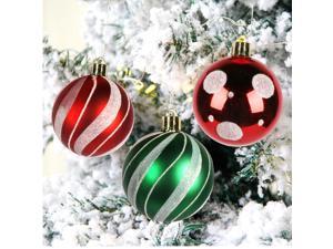 30 Pieces Christmas Ball Glitter Ornaments Colorful Shatterproof Christmas Decorations Tree Balls for Xmas Holiday Wedding Party Decoration Tree Ornaments Hook Strings Included 2 Inch