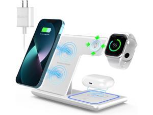Plus Wireless Charger Station,RUI MAI LAI 3 in 1 Wireless Charger for Apple iPhone/iWatch/Airpods,iPhone 13/12/11 Pro, Pro Max Black /XS/XR/XS/X/8 ,iWatch 7/6/SE/5/4/3/2,AirPods 3/2/pro 