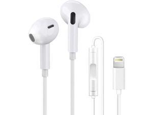 Apple Earbuds Lightning Headphone Wired [] in-Ear Stereo Noise Canceling Headset Compatible with iPhone 13 12 SE 11 XR X 8 7- All iOS System (Built-in Microphone & Volume Control)