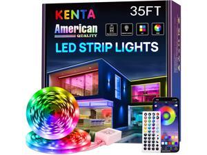 LED Strip Lights 100ft RGB Color Changing Smart Strip Lights by APP Sync to  Music 40 Key Remote Control LED Lights for Bedroom 