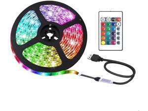 RGB Cuttable LED Strip Lights USB Powered SMD 5050 Flexible LED Lights for TV Backlight Decoration1m328ft