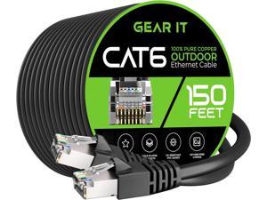 150FT Cat6A RJ45 Ethernet Network S/FTP Shield Cable Retractable Extension  Reel