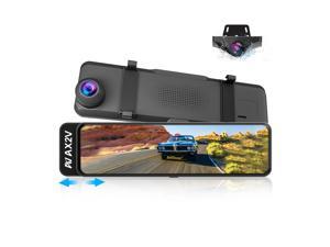 AX2V 11" Rear View Mirror Dash Cam 1080P Front and Rear Dual Dash Camera for Cars Anti-Glare Screen Dashcam Waterproof Backup Camera with Super Night Vision, G-Sensor, Smart Reverse Parking Assistant