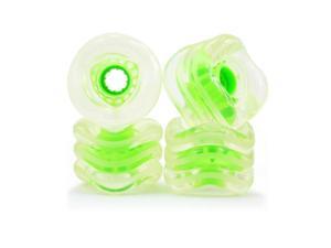 SHARK WHEEL 72MM, 78A DNA - CLEAR with GREEN HUB