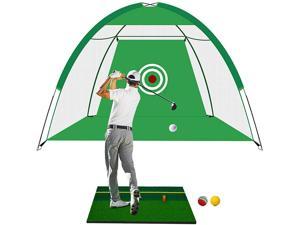 Begonia.K Golf Net Golf Hitting Nets with Target, Foldable Training Aids Practice Nets, Golf Approach Practice Net Golf Hitting Cage Grassland Practice Tent, Driving Swing Chipping for Indoor Outdoor