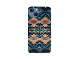Southwest Rustic Cross Western Native American Phone Case Designed for iphone 13-6.1in Case Protective Anti-Shock Cover Drop Protection Phone Accessories