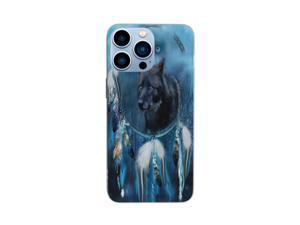 Native American Wolf Dream Catcher Phone Case Designed for iphone 13 Pro Case Protective AntiShock Cover Drop Protection Phone Accessories