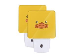 funny duck face Plug-in LED Night Light with Auto Sensor Dusk to Dawn Flat Nightlight Indoor Home Decor 2 Pack