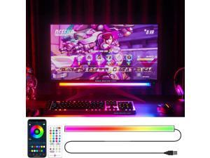 Smart Under Monitor Light Bar, App and Remote Control Gaming Ambient Lights, Music Sync Color Changing, 16 Million Colors, Timing, USB Powered RGB Light Bar for Under Monitor/TV/PC Back