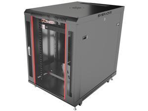 15U 35-inch Depth Server Rack Network Cabinet Standing IT Locking Networking Enclosure on Wheels with  Cooling Cooling Fan - Casters - Vented Shelf - 31"-Usable Depth for 19-inch Standard Equipment