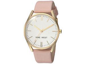 Nine West Womens GoldTone and Pastel Pink Strap NW1994WTPK Watch