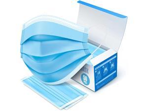 [Ship from US] 3 Layer Disposable Face Mask Made For Daily Use Protective Masks Blue 50pcs