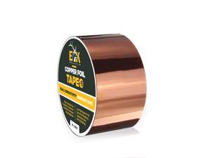 ELK Copper Foil Tape with Conductive Adhesive - Stained Glass, Arts and Crafts, Guitar, EMI Shielding, Solder, Electrical Repair and Grounding (2 Inches x 33 Feet)