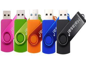 5 Pack 4GB USB Flash Drive 4GB Thumb Drive USB Drive 4GB Memory Stick Pen Drive for pupils gift and embroidery machine  5 Colors: Black Blue Green  organge pink )