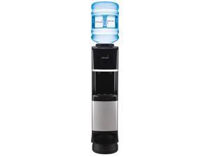 Primo Pet Station Water Dispenser Top Loading, Hot/Cold Temperature, Black and Stainless Steel