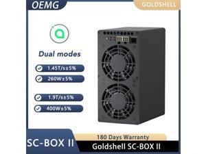 Goldshell SC Box 2 II SIACOIN ASIC Miner Dual Mode 1.9T/s 400W or 1.45T/s 260W with 750W PSU and Cord (SC Box II)