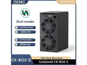 Goldshell CK Box II Nervos CKB ASIC Miner Dual Mode 2.1TH/s 400W or 1.54TH/s 260W with 110V-240V 750W PSU and Cord (CK Box II)