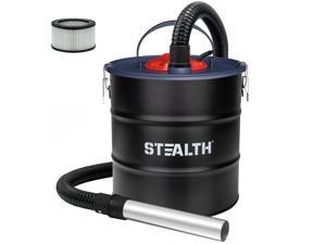 STEALTH 4.8 Gallon Ash Vacuum, Portable Ash Vac with Powerful Suction for Fireplaces, Wood Burning Stoves, Bonfire Pits, Pellet Stoves, EMV05S