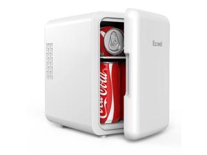 ECOWELL Mini Fridge, 4 Liter/6 Can Small Compact Refrigerators, AC/DC Cooler & Warmer, Desk-Portable Compact Tiny Skincare Fridge for Skin Care Cosmetic Makeup Beverage, WRE100